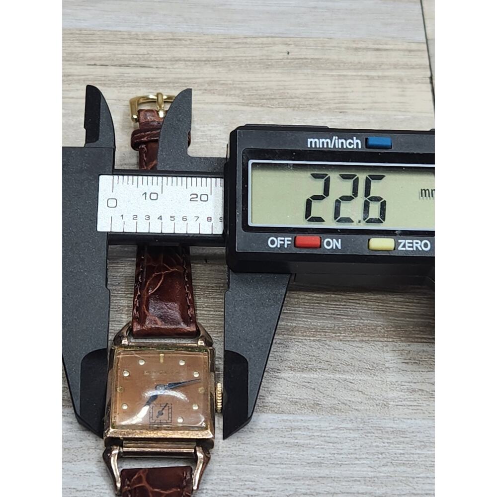 1940's Bulova Conrad Watch 14kt Rose Gold Filled, Running, Runs Fast - Picture 9 of 10